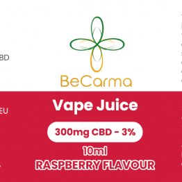 raspberry 300mg vape juice label